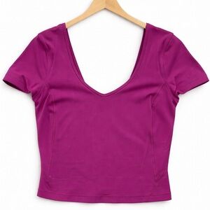Lululemon Align T-Shirt Vivid Plum Size 6 Purple V-Neck Top